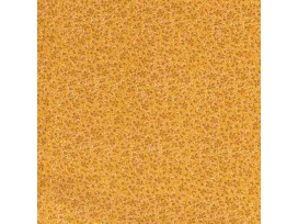 Mousseline  Okergeel met bruine mini takjes