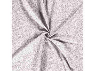Mousseline Lichtgrijs met zwarte mini takjes