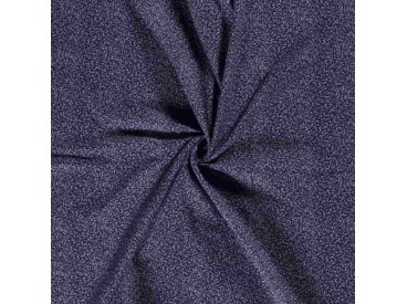 Mousseline  Donkerblauw met mini takjes