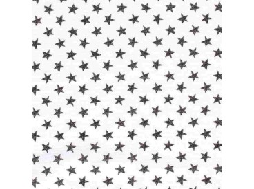 Mousseline  Wit met zwarte ster