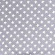 Mousseline  Lichtgrijs met witte ster