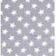 Mousseline  Lichtgrijs met witte ster