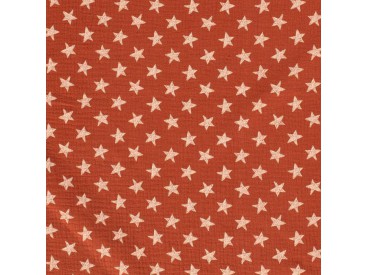 Mousseline  Brique met witte ster