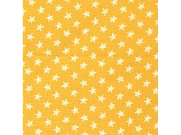 Mousseline  Okergeel met witte ster