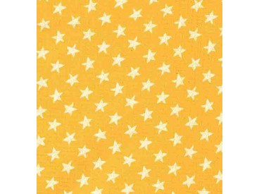 Mousseline  Okergeel met witte ster