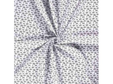 Mousseline Wit met zwarte regenboog