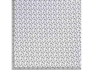 Mousseline Wit met zwarte regenboog