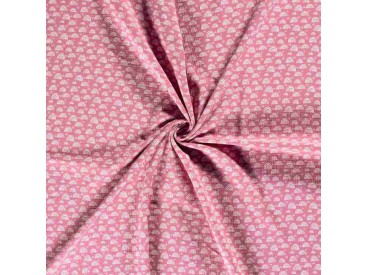 Mousseline  Oudroze met witte regenboog  15513-013N