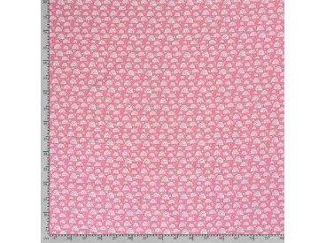 Mousseline  Oudroze met witte regenboog  15513-013N