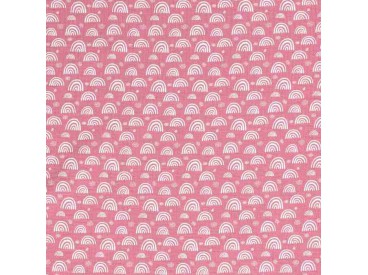 Mousseline  Oudroze met witte regenboog  15513-013N