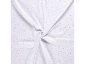 Mousseline  Wit met goud glitters