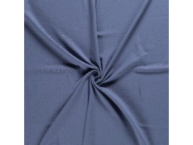 Mousseline stof Jeansblauw met goud glitters  12684-006