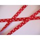 Satijnband Rood met stip 15mm