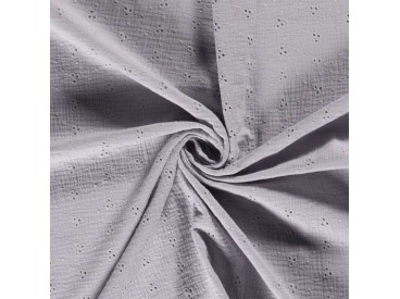 Mousseline broderie  Lichtgrijs  15141-061