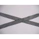Boerenbont lint Zwart/wit geruit 15mm breed