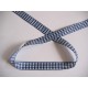 Boerenbont lint Blauw/wit geruit 15mm breed