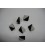 Zwart/wit knoop Vierkant 15mm half om half  15mm  zw257