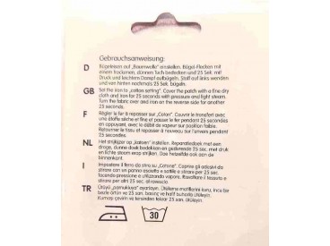 Kniestukken HKM Wit met rozen en lila randje  33321