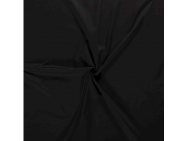 Poplin katoen effen Zwart