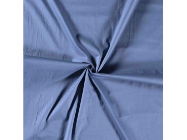 Poplin katoen effen Jeansblauw