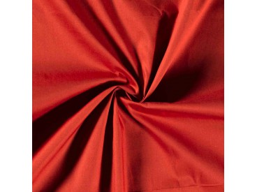 Poplin katoen effen Brique