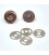 Inslag drukknopen Brons Magnetisch 18mm