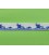 Sierband Wit met Blauwe molens en huisjes  10mm breed