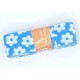 Biaisband bundel 2 mtr Aqua met witte bloem  3006H