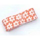 Biaisband bundel 2 mtr  Oranje met witte bloem  1240H