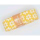 Biaisband bundel 2 mtr  Geel met witte bloem  3012H
