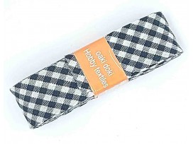 Biaisband bundel 2 mtr.  Zwarte BB ruit  5001H