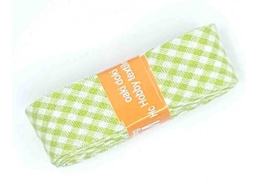 Biaisband bundel 2 mtr   Lime BB ruit  5009H