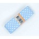 Biaisband bundel 2 mtr  Lichtblauw met witte stippen 1006H