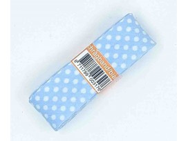 Biaisband bundel 2 mtr  Lichtblauw met witte stippen 1006H