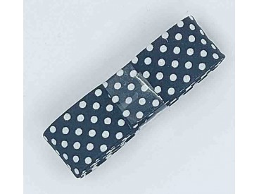 Biaisband bundel 2 mtr  Zwart met witte stipjes  1001H