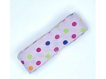 Biaisband bundel 2 mtr  Lila met multicolor stip  1280H