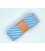 Biaisband bundel 2 mtr  Aqua/wit gestreept  6006H