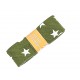 Biaisband bundel 2 mtr Legergroen met witte ster  2008H