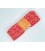 Biaisband in bundels van 2 meter Rood met witte minifleur  4010H