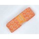 Biaisband in bundels van 2 meter Oranje met witte minifleur  4011H