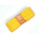 Biaisband in bundels van 2 meter Geel met witte minifleur  4012H