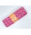 Biaisband in bundels van 2 meter Pink met witte minifleur  4015H
