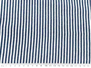 Boordstof streepjes 3.5mm Smal Marine/wit 984