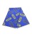 Afrikaanse stof Kobalt/Lichtblauw met een paperclip motief  6-yards