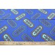 Afrikaanse stof Kobalt/lichtblauw paperclip  6-yards