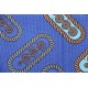 Afrikaanse stof Kobalt/lichtblauw paperclip  6-yards