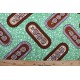 Afrikaanse stof Groen/Bruin met een paperclip motief  6 yards