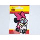 Minnie Mouse met hartjesbril applicatie.  Opstrijkbare applicatie van ongeveer 9 x 5.5 cm 