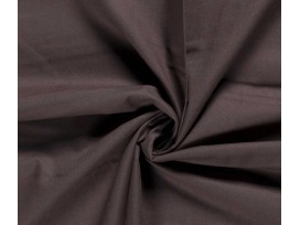 Een effen donker grijs bruine katoen  100% katoen  1.45 meter breed