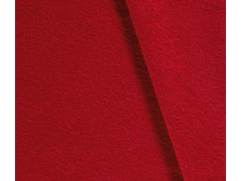 Mooie zware kwaliteit voorgekookte rode bouclé wolvilt.  Rafelt niet. Zeer geschikt voor jasjes. 100% wol  1.45 mtr.br.  4